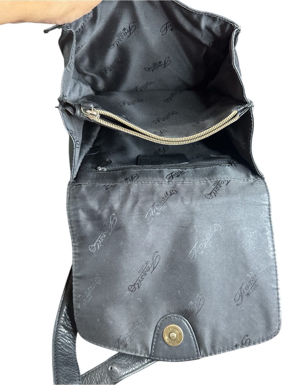 Lucky Brand Black Leather Crossbody Shoulder Bag - Picture 4 of 7